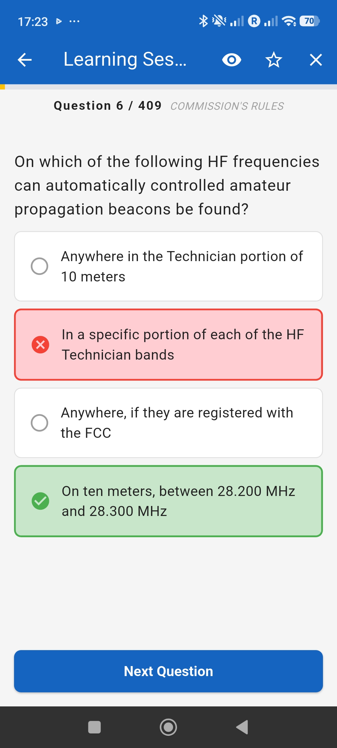 Instant answer feedback