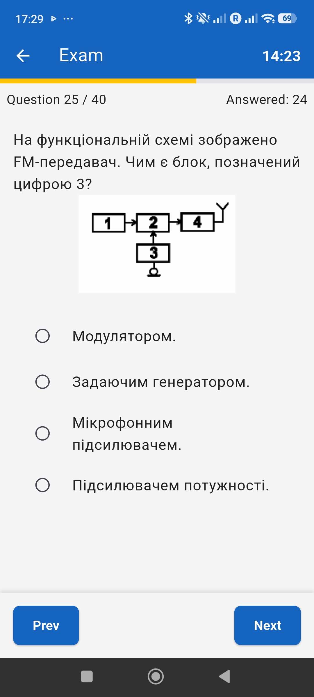 Timed exam simulation