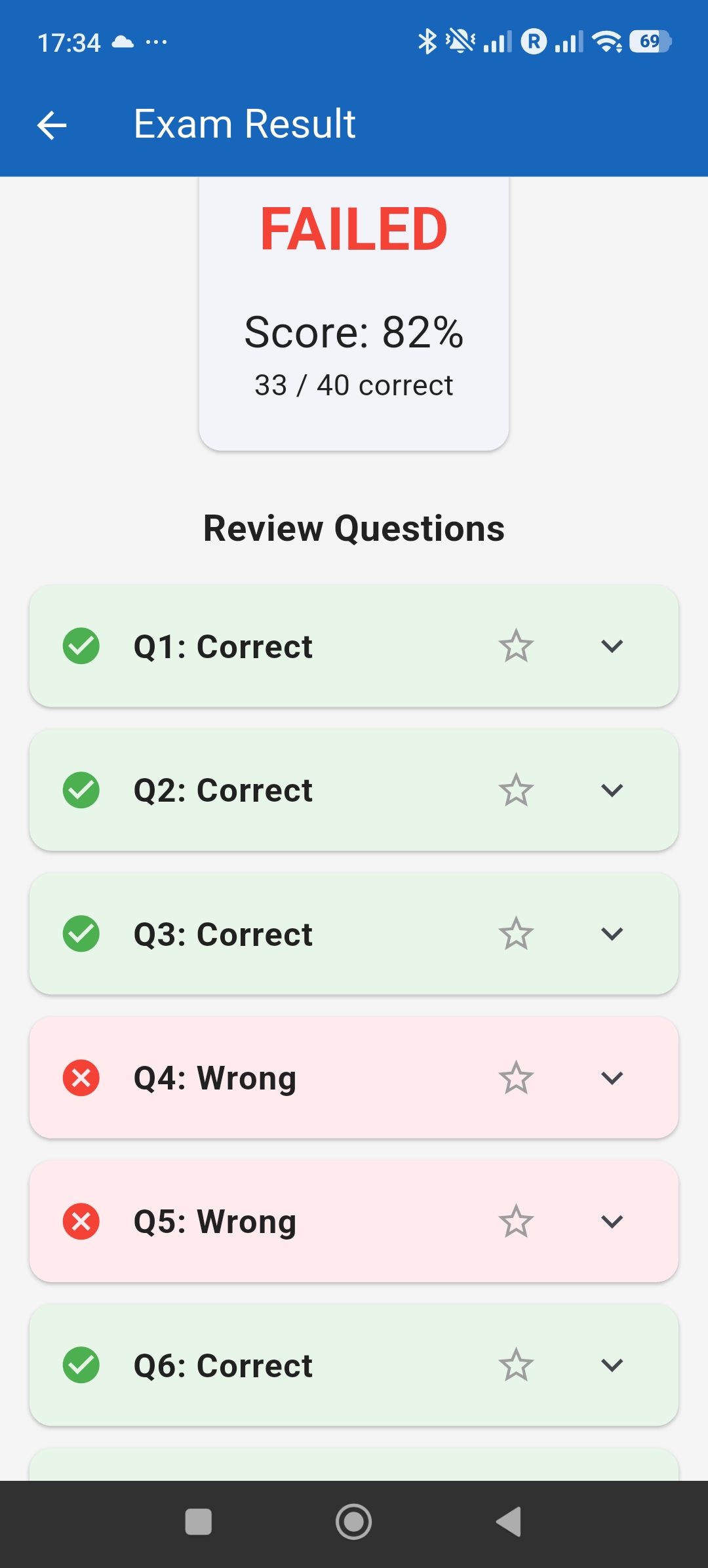 Instant Pass/Fail results